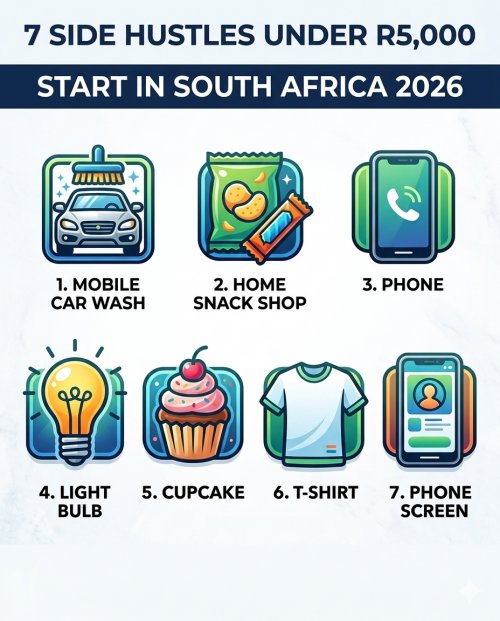 7 Side Hustles Under R5,000 in South Africa That Actually Work 2026